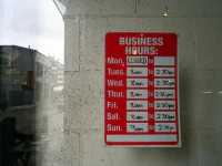Custom Business Hour Signs